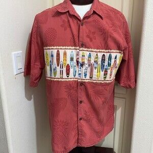 Vintage 2007 Trader Joe's Hawaiian Button up Shirt Size Mens Large